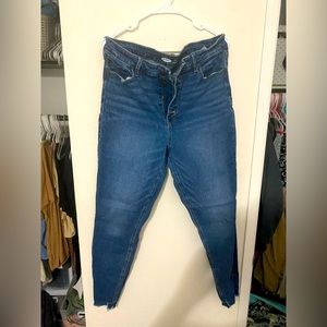 Button Fly Dark Wash Jeans